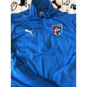 Puma South Carolina United Soccer Quarter Zip Pullover Blue Size Xl